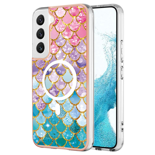 For Samsung Galaxy S23 5G Marble Pattern Dual-side IMD Magsafe TPU Phone Case(Colorful Scales) - Galaxy S23 5G Cases by PMC Jewellery | Online Shopping South Africa | PMC Jewellery