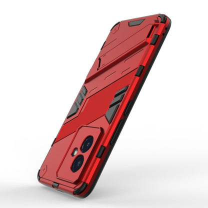 For Honor 100 5G Punk Armor 2 in 1 PC + TPU Phone Case with Holder(Red) - Honor Cases by PMC Jewellery | Online Shopping South Africa | PMC Jewellery | Buy Now Pay Later Mobicred