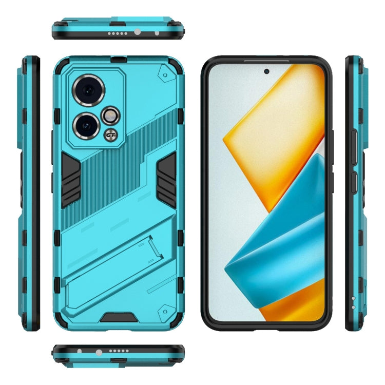 For Honor 90 GT 5G Punk Armor 2 in 1 PC + TPU Phone Case with Holder(Blue) - Honor Cases by PMC Jewellery | Online Shopping South Africa | PMC Jewellery | Buy Now Pay Later Mobicred