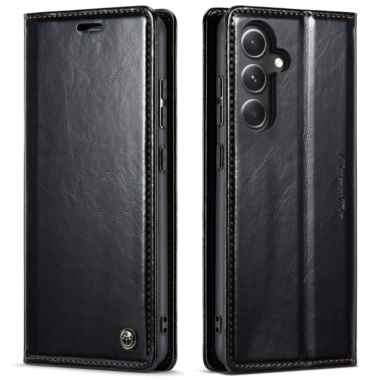 For Samsung Galaxy S23 FE CaseMe-003 PU + PC Business Style Crazy Horse Texture Leather Phone Case(Black) - Galaxy S23 FE 5G Cases by CaseMe | Online Shopping South Africa | PMC Jewellery | Buy Now Pay Later Mobicred