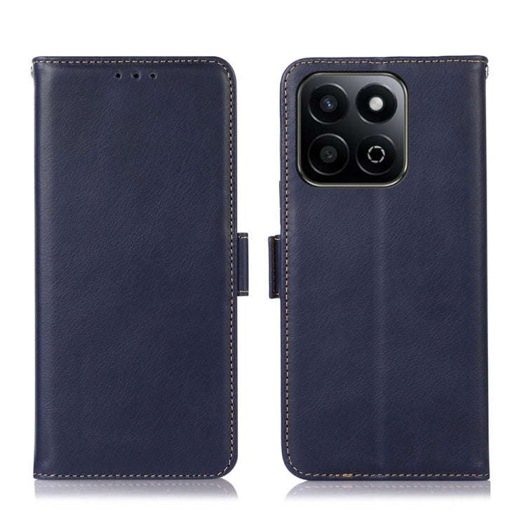 For Honor Play 60 Plus / 200 Smart Crazy Horse Top Layer Cowhide Leather Phone Case(Blue) - Honor Cases by PMC TechLife | Online Shopping South Africa | PMC TechLife | Buy Now Pay Later Mobicred