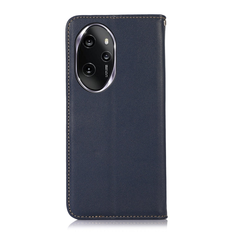For Honor 100 Pro KHAZNEH Nappa Top Layer Cowhide Leather Phone Case(Blue) - Honor Cases by PMC TechLife | Online Shopping South Africa | PMC TechLife | Buy Now Pay Later Mobicred