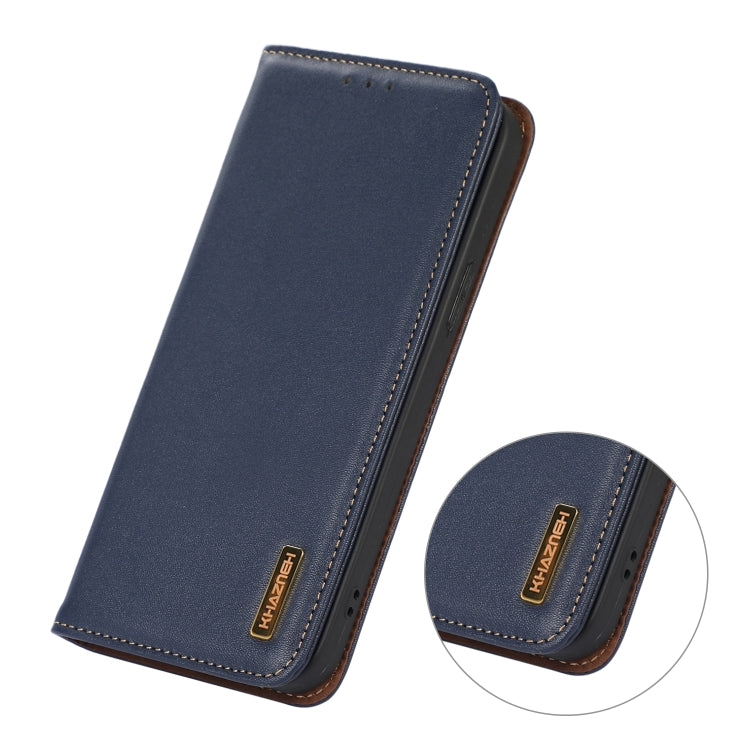 For Honor 100 Pro KHAZNEH Nappa Top Layer Cowhide Leather Phone Case(Blue) - Honor Cases by PMC TechLife | Online Shopping South Africa | PMC TechLife | Buy Now Pay Later Mobicred