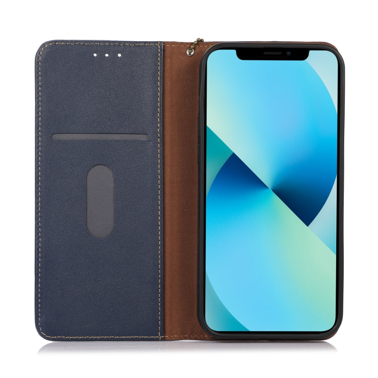 For Honor 100 KHAZNEH Nappa Top Layer Cowhide Leather Phone Case(Blue) - Honor Cases by PMC TechLife | Online Shopping South Africa | PMC TechLife | Buy Now Pay Later Mobicred
