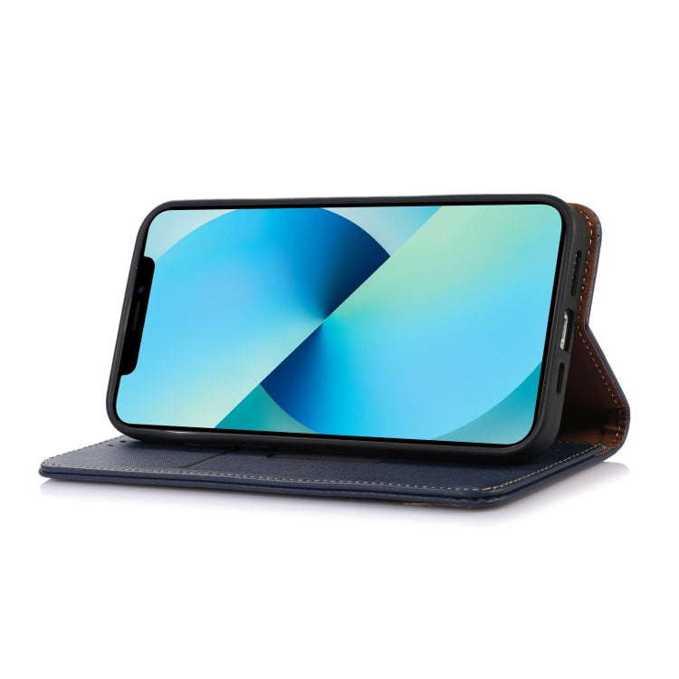 For Honor 100 KHAZNEH Nappa Top Layer Cowhide Leather Phone Case(Blue) - Honor Cases by PMC TechLife | Online Shopping South Africa | PMC TechLife | Buy Now Pay Later Mobicred