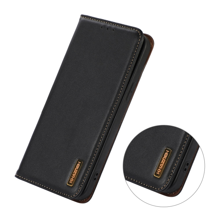 For Honor X6b KHAZNEH Nappa Top Layer Cowhide Leather Phone Case(Black) - Honor Cases by PMC TechLife | Online Shopping South Africa | PMC TechLife | Buy Now Pay Later Mobicred