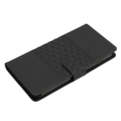 For iPhone 16 Pro Diamond Embossed Skin Feel Leather Phone Case(Black) - iPhone 16 Pro Cases by PMC Jewellery | Online Shopping South Africa | PMC Jewellery | Buy Now Pay Later Mobicred