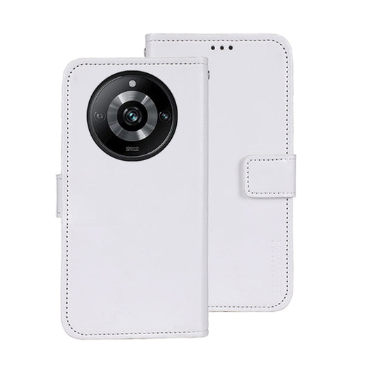 For Realme 11 Pro idewei Crazy Horse Texture Leather Phone Case with Holder(White) - Realme Cases by idewei | Online Shopping South Africa | PMC Jewellery | Buy Now Pay Later Mobicred