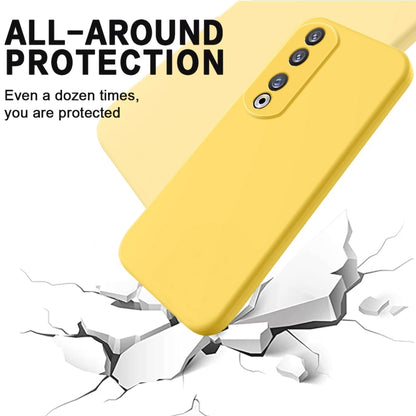 For Honor 90 Pro Pure Color Liquid Silicone Shockproof Phone Case(Yellow) - Honor Cases by PMC Jewellery | Online Shopping South Africa | PMC Jewellery | Buy Now Pay Later Mobicred