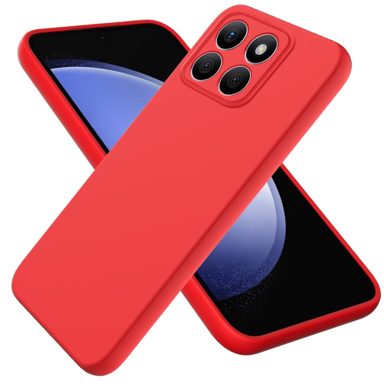 For Honor X8b Pure Color Liquid Silicone Shockproof Phone Case(Red) - Honor Cases by PMC TechLife | Online Shopping South Africa | PMC TechLife | Buy Now Pay Later Mobicred