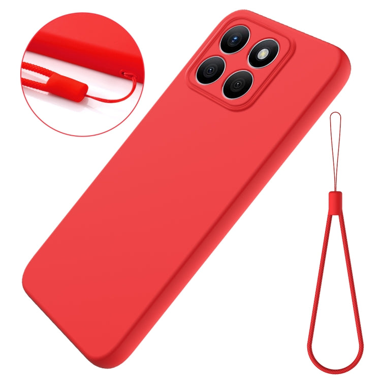 For Honor X8b Pure Color Liquid Silicone Shockproof Phone Case(Red) - Honor Cases by PMC TechLife | Online Shopping South Africa | PMC TechLife | Buy Now Pay Later Mobicred