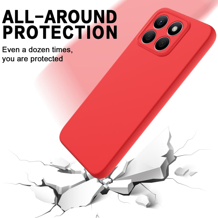 For Honor X8b Pure Color Liquid Silicone Shockproof Phone Case(Red) - Honor Cases by PMC TechLife | Online Shopping South Africa | PMC TechLife | Buy Now Pay Later Mobicred