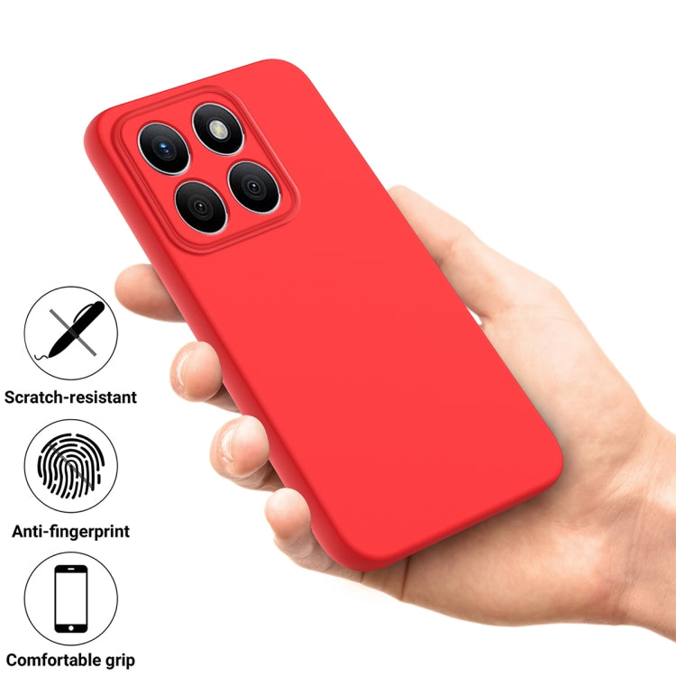 For Honor X8b Pure Color Liquid Silicone Shockproof Phone Case(Red) - Honor Cases by PMC TechLife | Online Shopping South Africa | PMC TechLife | Buy Now Pay Later Mobicred