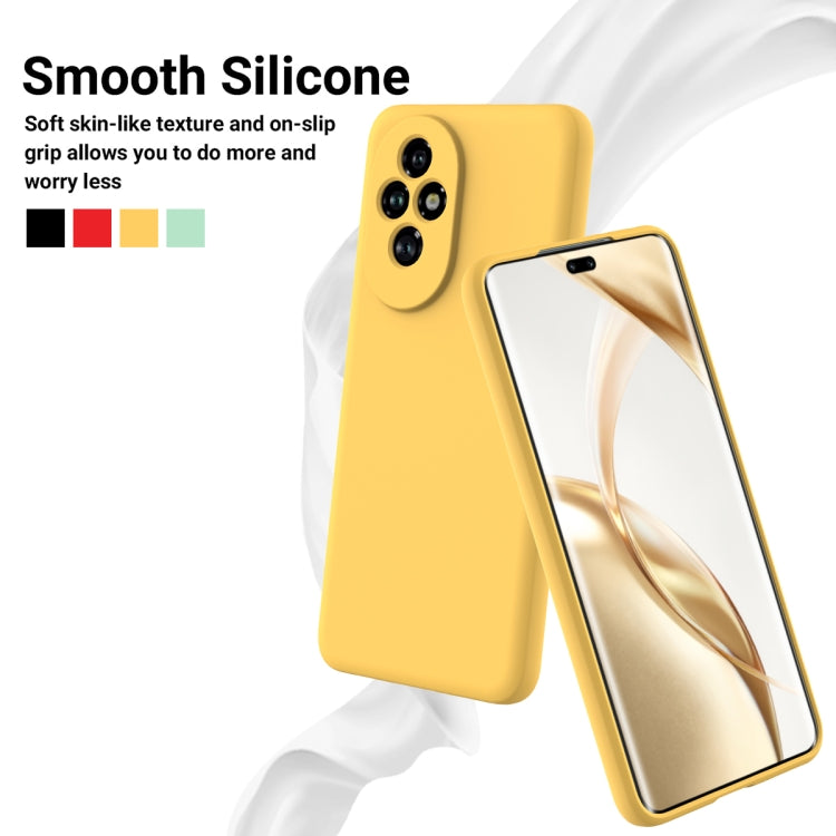 For Honor 200 Solid Color Liquid Silicone Dropproof Full Coverage Phone Case(Yellow) - free shipping - PMC TechLife - Order now!