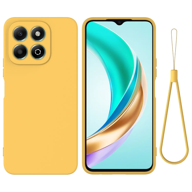 For Honor X6b 4G Solid Color Liquid Silicone Dropproof Full Coverage Phone Case(Yellow) - free shipping - PMC TechLife - Order now!