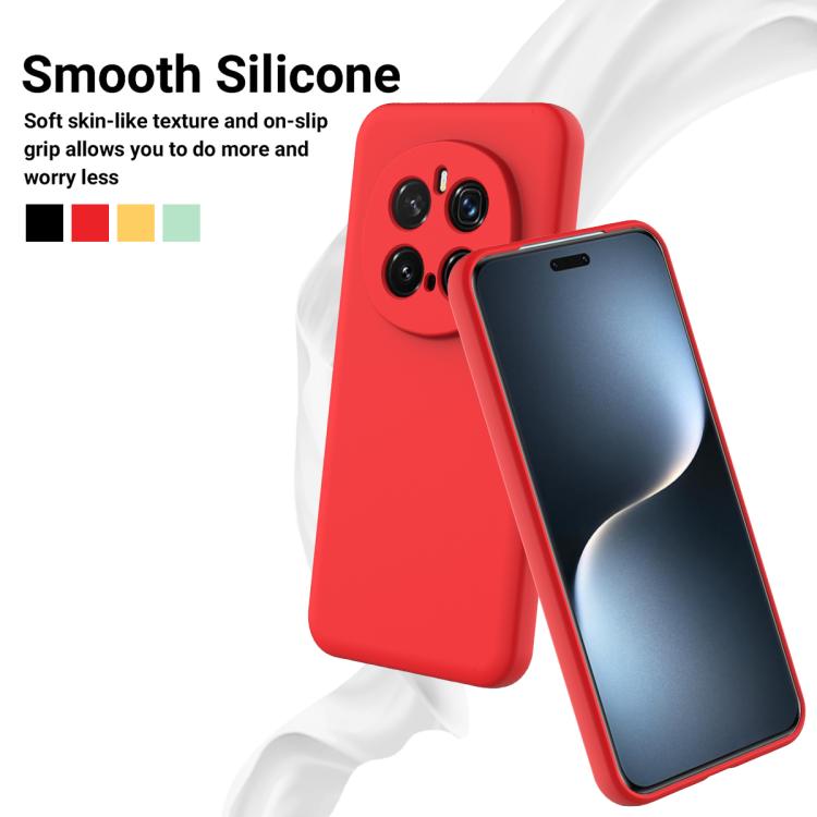 For Honor Magic7 Pro Solid Color Liquid Silicone Dropproof Full Coverage Phone Case(Red) - free shipping - PMC TechLife - Order now!