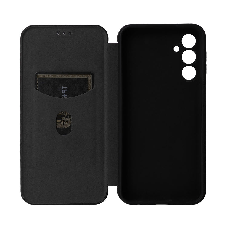 For Samsung Galaxy M34 5G Carbon Fiber Texture Flip Leather Phone Case(Black) - free shipping - PMC TechLife - Order now!