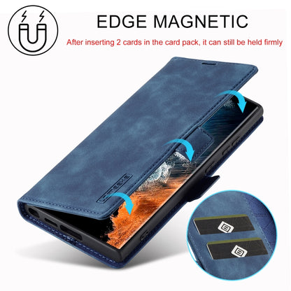 For Samsung Galaxy S24 Ultra 5G LC.IMEEKE Strong Magnetism Microfiber Leather Phone Case(Blue) - Galaxy S24 Ultra 5G Cases by LC.IMEEKE | Online Shopping South Africa | PMC Jewellery | Buy Now Pay Later Mobicred