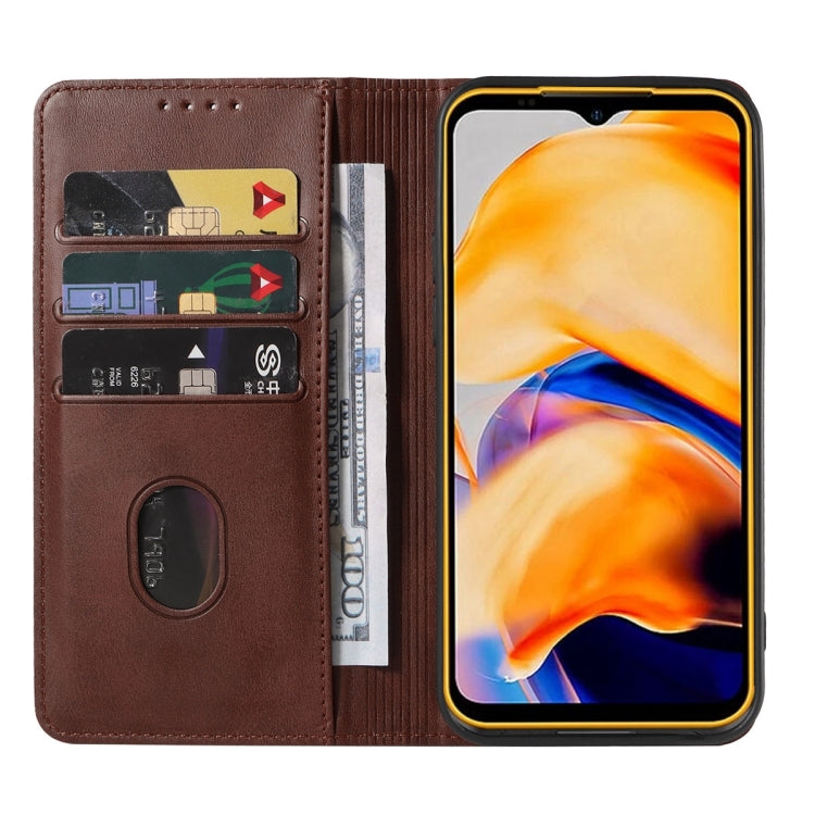 For Ulefone Armor X13 Magnetic Closure Leather Phone Case(Brown) - Ulefone Cases by PMC Jewellery | Online Shopping South Africa | PMC Jewellery | Buy Now Pay Later Mobicred