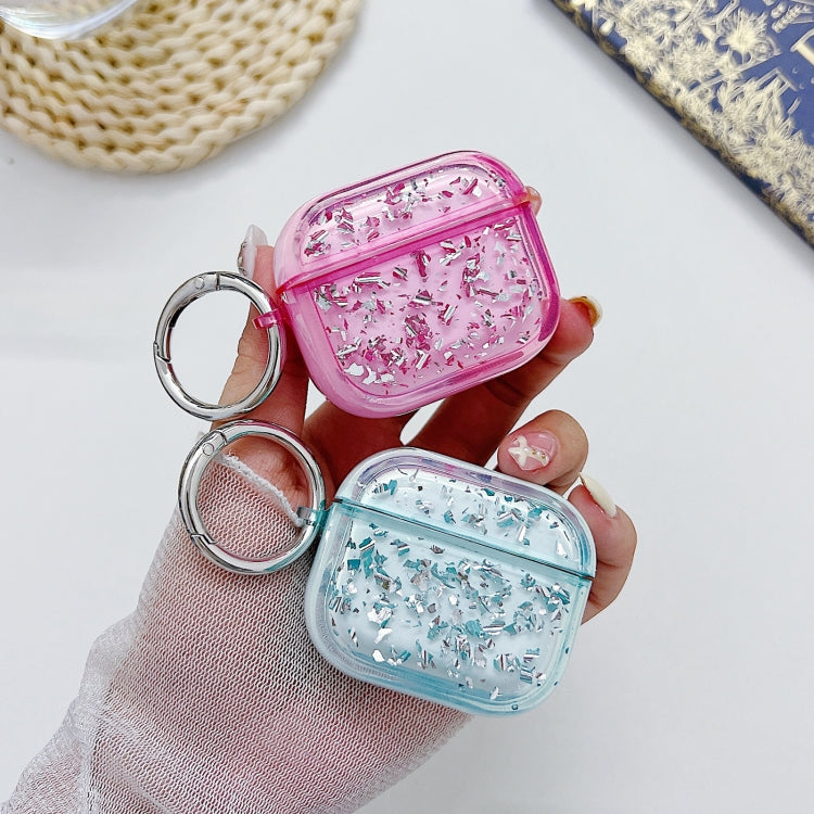 For AirPods 3 Silver Foil Epoxy Bluetooth Earphone Protective Case(Purple) - For AirPods 3 by PMC Jewellery | Online Shopping South Africa | PMC Jewellery | Buy Now Pay Later Mobicred
