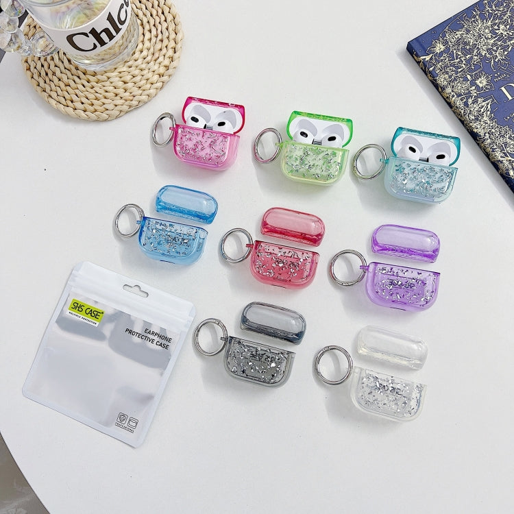 For AirPods 3 Silver Foil Epoxy Bluetooth Earphone Protective Case(Purple) - For AirPods 3 by PMC Jewellery | Online Shopping South Africa | PMC Jewellery | Buy Now Pay Later Mobicred