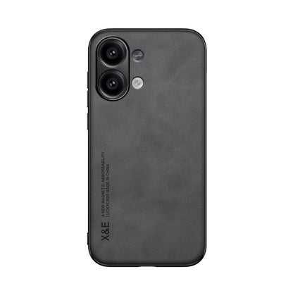 For Xiaomi Redmi Note 13 4G Skin Feel Magnetic Leather Back Phone Case(Dark Grey) - Note 13 Cases by PMC Jewellery | Online Shopping South Africa | PMC Jewellery | Buy Now Pay Later Mobicred