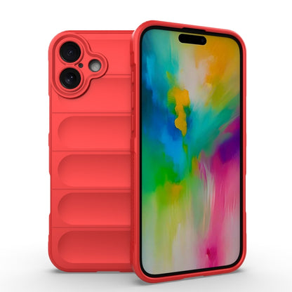 For iPhone 16 Plus Magic Shield TPU + Flannel Phone Case(Red) - iPhone 16 Plus Cases by PMC Jewellery | Online Shopping South Africa | PMC Jewellery | Buy Now Pay Later Mobicred