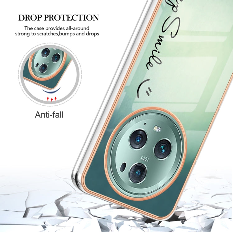 For Honor Magic 5 Pro Electroplating Marble Dual-side IMD Phone Case(Smile) - Honor Cases by PMC TechLife | Online Shopping South Africa | PMC TechLife | Buy Now Pay Later Mobicred