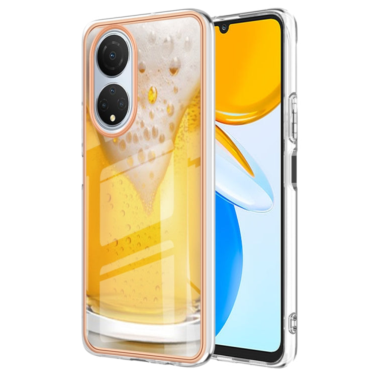 For Honor X7 Electroplating Marble Dual-side IMD Phone Case(Draft Beer) - Honor Cases by PMC TechLife | Online Shopping South Africa | PMC TechLife | Buy Now Pay Later Mobicred