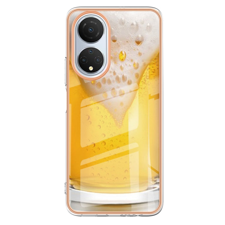 For Honor X7 Electroplating Marble Dual-side IMD Phone Case(Draft Beer) - Honor Cases by PMC TechLife | Online Shopping South Africa | PMC TechLife | Buy Now Pay Later Mobicred