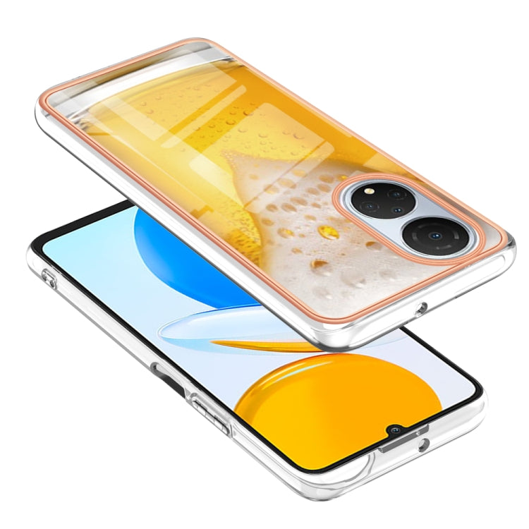 For Honor X7 Electroplating Marble Dual-side IMD Phone Case(Draft Beer) - Honor Cases by PMC TechLife | Online Shopping South Africa | PMC TechLife | Buy Now Pay Later Mobicred