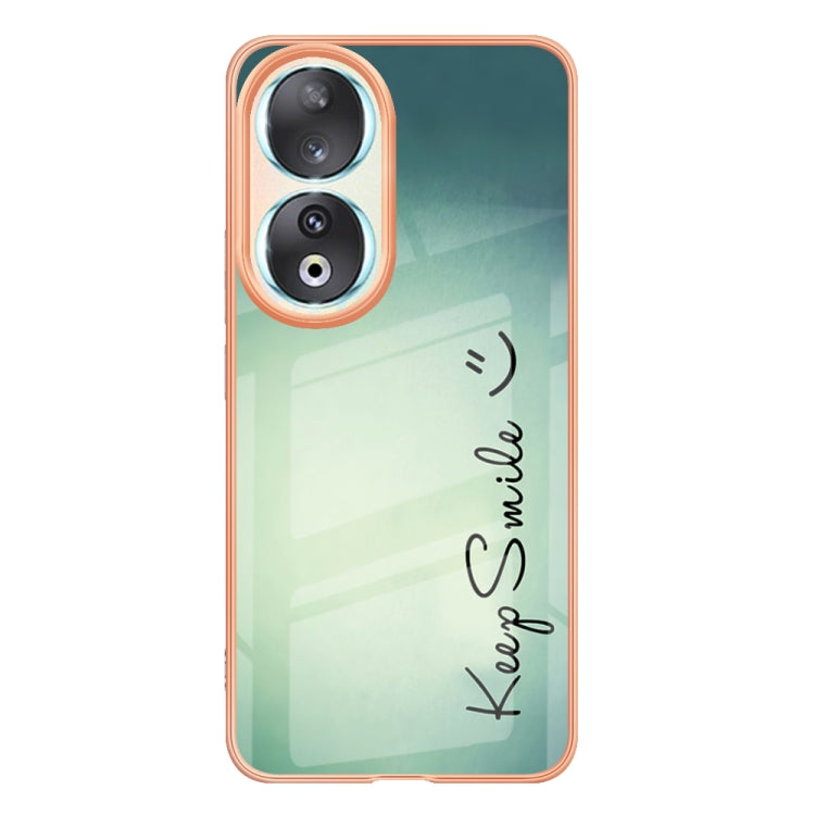 For Honor 90 5G Electroplating Marble Dual-side IMD Phone Case(Smile) - Honor Cases by PMC TechLife | Online Shopping South Africa | PMC TechLife | Buy Now Pay Later Mobicred