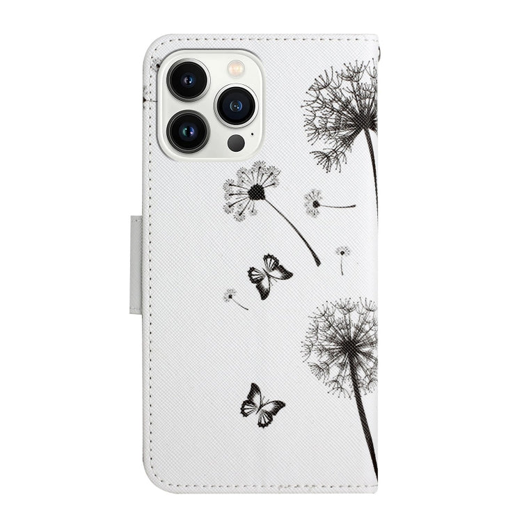 For iPhone 16 Pro 3D Colored Drawing Flip Leather Phone Case(Dandelions) - iPhone 16 Pro Cases by PMC Jewellery | Online Shopping South Africa | PMC Jewellery | Buy Now Pay Later Mobicred