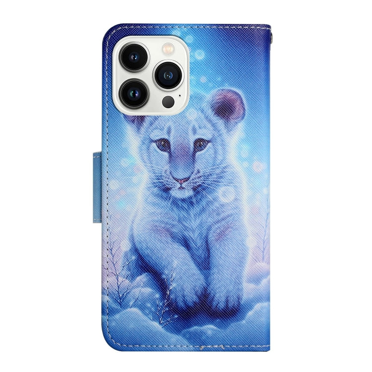 For iPhone 16 Pro 3D Colored Drawing Flip Leather Phone Case(Leopard) - iPhone 16 Pro Cases by PMC Jewellery | Online Shopping South Africa | PMC Jewellery | Buy Now Pay Later Mobicred