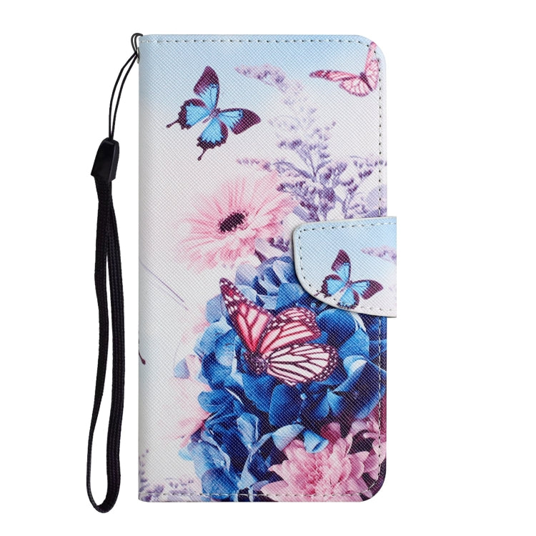 For iPhone 16 Plus 3D Colored Drawing Flip Leather Phone Case(Purple butterfly) - iPhone 16 Plus Cases by PMC TechLife | Online Shopping South Africa | PMC TechLife | Buy Now Pay Later Mobicred