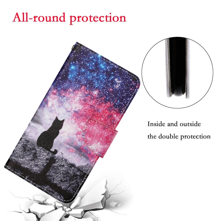 For iPhone 16 3D Colored Drawing Flip Leather Phone Case(Star Cat) - iPhone 16 Cases by PMC TechLife | Online Shopping South Africa | PMC TechLife | Buy Now Pay Later Mobicred