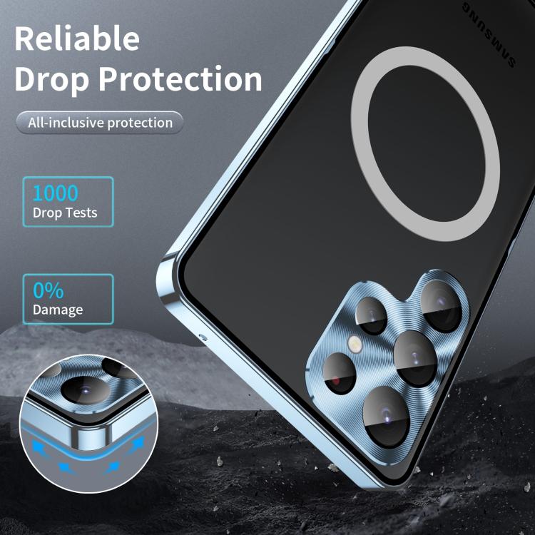 For Samsung Galaxy S25 Ultra 5G MagSafe Magnetic Frosted Metal Phone Case(Blue) - Galaxy S25 Ultra 5G Cases by PMC Jewellery | Online Shopping South Africa | PMC Jewellery | Buy Now Pay Later Mobicred