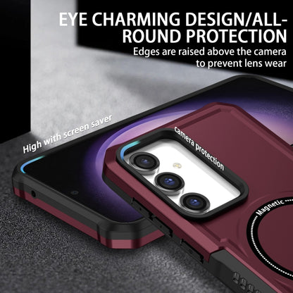 For Samsung Galaxy S23 FE MagSafe Shockproof Armor Phone Case(Wine Red) - Galaxy S23 5G Cases by PMC Jewellery | Online Shopping South Africa | PMC Jewellery