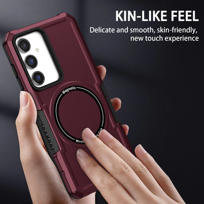 For Samsung Galaxy S23 FE MagSafe Shockproof Armor Phone Case(Wine Red) - Galaxy S23 5G Cases by PMC Jewellery | Online Shopping South Africa | PMC Jewellery