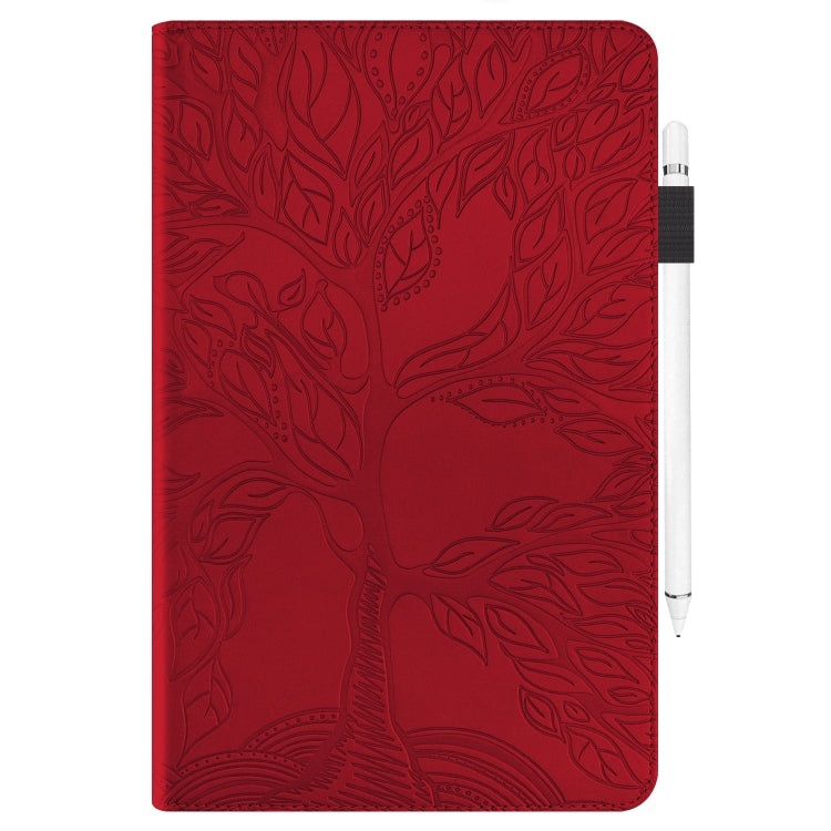 For Amazon Fire Max 11 Life Tree Series Horizontal Flip Leather Tablet Case(Red) - Amazon by PMC TechLife | Online Shopping South Africa | PMC TechLife | Buy Now Pay Later Mobicred
