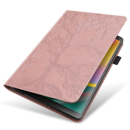 For Samsung Galaxy Tab S8 / S7 Life Tree Series Horizontal Flip Leather Tablet Case(Rose Gold) - Galaxy Tab S8 Cases by PMC Jewellery | Online Shopping South Africa | PMC Jewellery | Buy Now Pay Later Mobicred