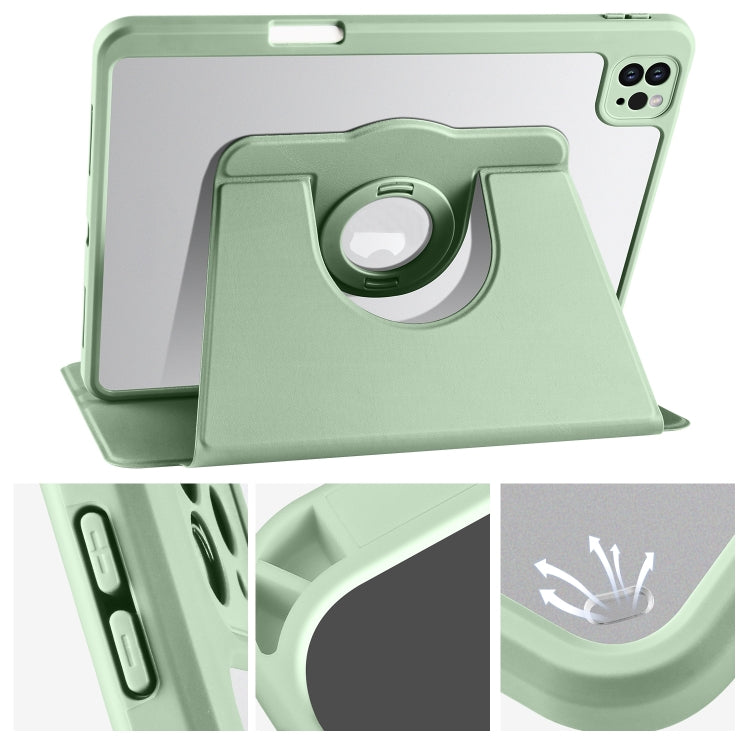 For iPad Pro 13 2024 Acrylic 360 Rotation Detachable Leather Tablet Case(Green) - iPad Pro 13 2024 Cases by PMC Jewellery | Online Shopping South Africa | PMC Jewellery | Buy Now Pay Later Mobicred