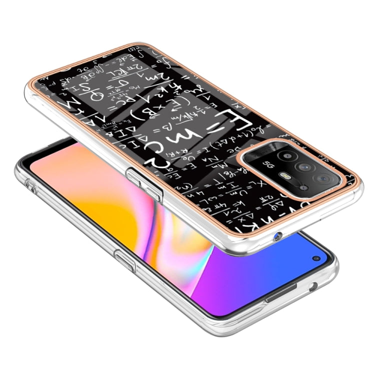 For OPPO A94 5G / A95 5G Electroplating Marble Dual-side IMD Phone Case(Equation) - OPPO Cases by PMC TechLife | Online Shopping South Africa | PMC TechLife | Buy Now Pay Later Mobicred