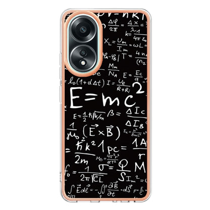 For OPPO A58 4G Electroplating Marble Dual-side IMD Phone Case(Equation) - OPPO Cases by PMC Jewellery | Online Shopping South Africa | PMC Jewellery | Buy Now Pay Later Mobicred