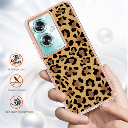 For OPPO A79 5G Global Electroplating Marble Dual-side IMD Phone Case(Leopard Print) - OPPO Cases by PMC Jewellery | Online Shopping South Africa | PMC Jewellery | Buy Now Pay Later Mobicred