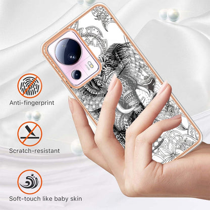 For Xiaomi 13 Lite 5G Electroplating Marble Dual-side IMD Phone Case(Totem Elephant) - 13 Lite Cases by PMC Jewellery | Online Shopping South Africa | PMC Jewellery | Buy Now Pay Later Mobicred