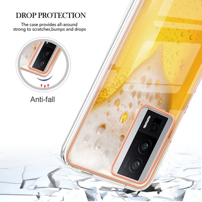 For Xiaomi Poco F5 Pro 5G / Redmi K60 Electroplating Marble Dual-side IMD Phone Case(Draft Beer) - Xiaomi Cases by PMC Jewellery | Online Shopping South Africa | PMC Jewellery | Buy Now Pay Later Mobicred