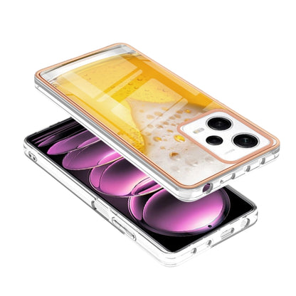 For Xiaomi Redmi Note 12 Pro 5G Global Electroplating Marble Dual-side IMD Phone Case(Draft Beer) - Xiaomi Cases by PMC Jewellery | Online Shopping South Africa | PMC Jewellery | Buy Now Pay Later Mobicred