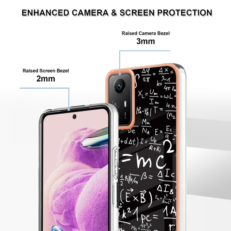 Xiaomi Redmi Note 12S 4G Electroplating Marble Dual-side IMD Phone Case(Equation) - Xiaomi Cases by PMC Jewellery | Online Shopping South Africa | PMC Jewellery | Buy Now Pay Later Mobicred