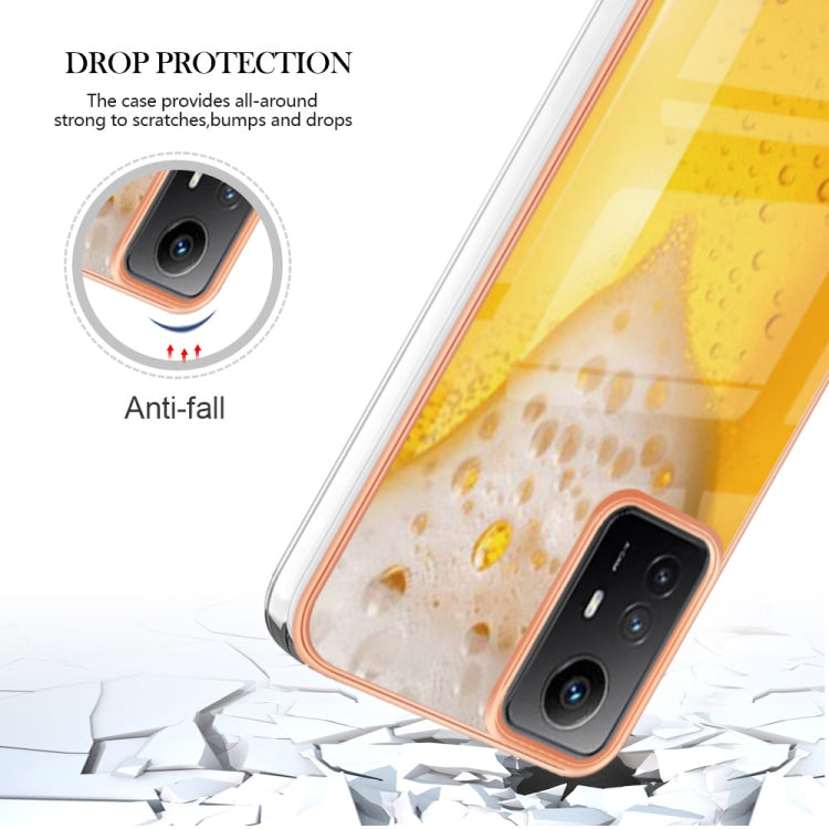 Xiaomi Redmi Note 12S 4G Electroplating Marble Dual-side IMD Phone Case(Draft Beer) - Xiaomi Cases by PMC Jewellery | Online Shopping South Africa | PMC Jewellery | Buy Now Pay Later Mobicred